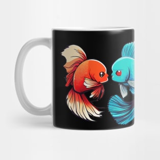 TWO COOL BETTA FISH FIGHTING Mug